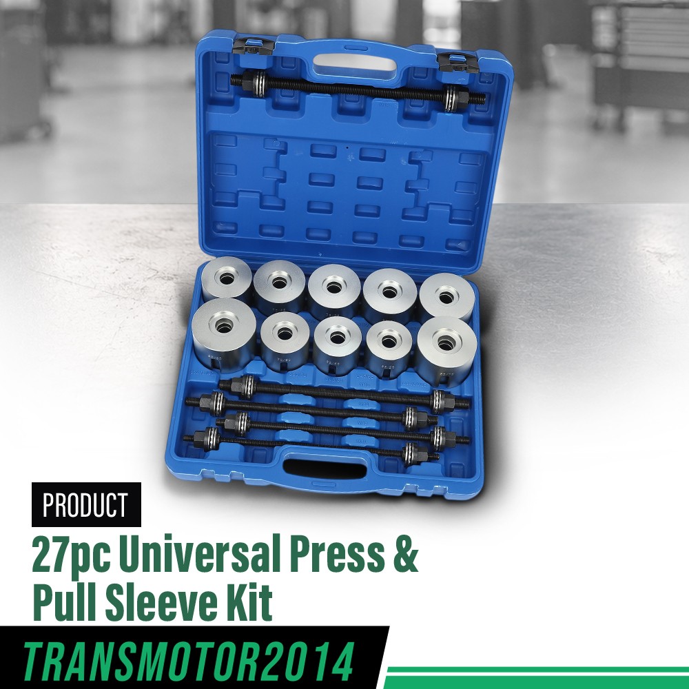 Universal Press & Pull Sleeve Kit 27 PCS Bush Bearing Removal Insertion Tool Kit