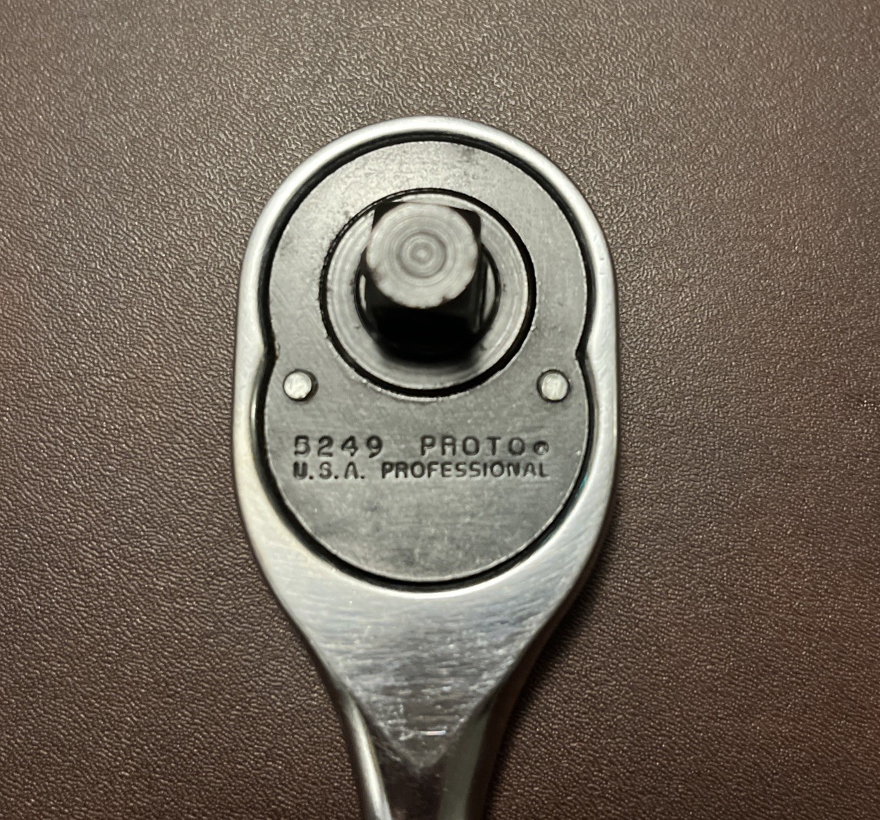 Proto Professional 5249 3/8″ Drive 7″ Pear Head Ratchet Knurled Handle USA