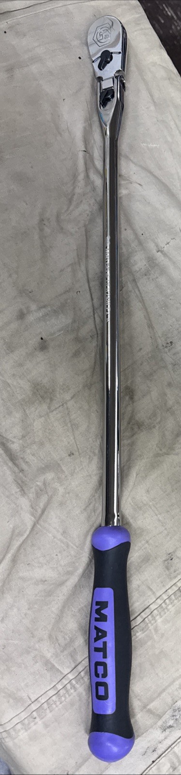 #bm242 Matco CFR248LFX 1/2” Drive 88 Long Handle Locking Flex Head Ratchet Prpl