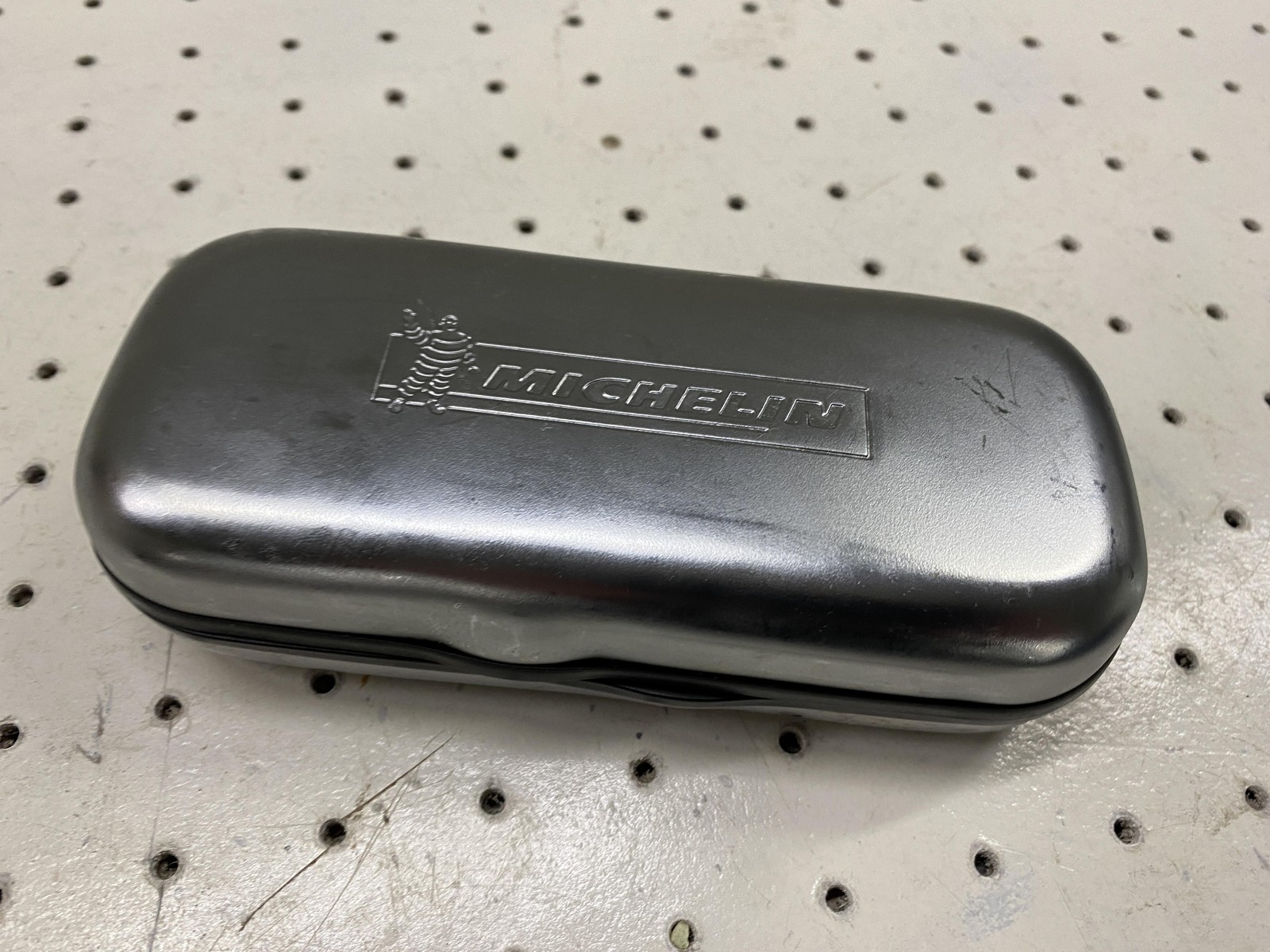 Michelin Digital Tire Pressure Gauge Silver With Case LED Light Display Auto