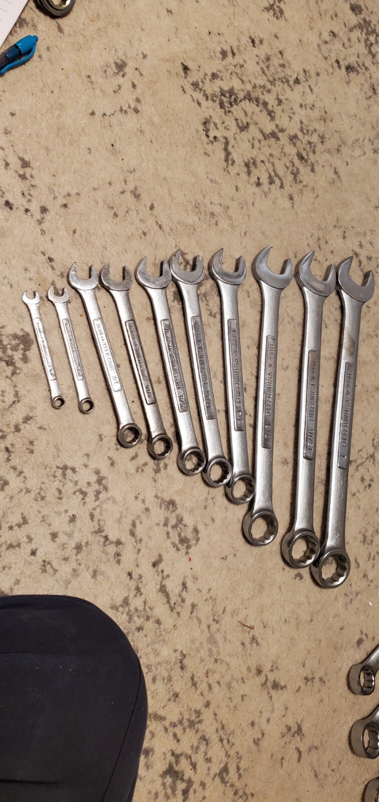 Craftsman Wrenches 44 Series Made In The Usa 1″-15/16-7/8-3/4-11/16-5/8-9/16-1/2