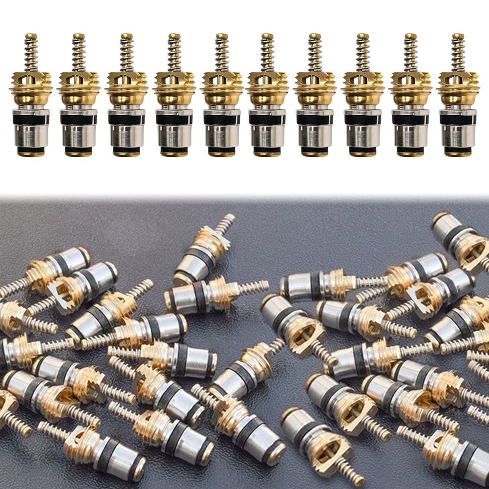 R134a Automotive AC Valve Cores Set of 10 for High and Low Pressure Systems
