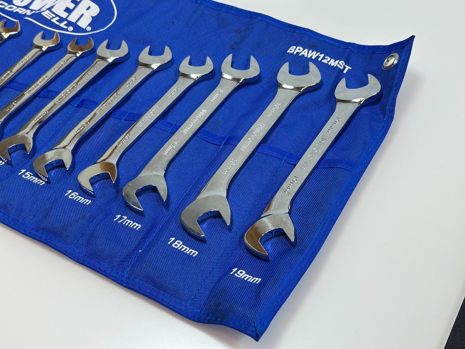 Cornwell Tools BPAW12MST 12Pc bluePOWER Metric 8mm-19mm 4 Way Angle Wrench Set