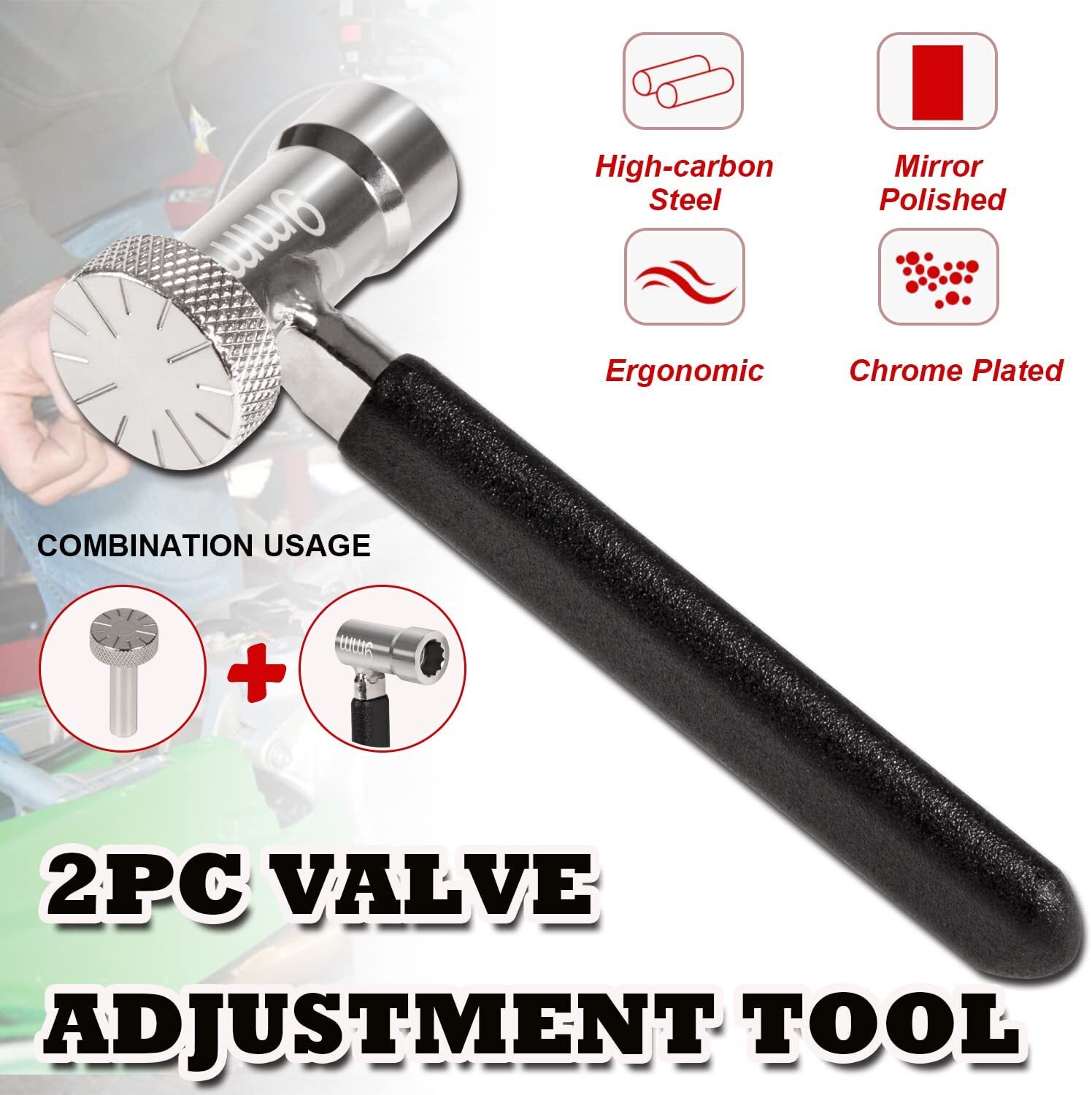 Valve Tappet Engine Adjuster Adjustment Tool for Motorcycles, ATVs & Scooter Gy6