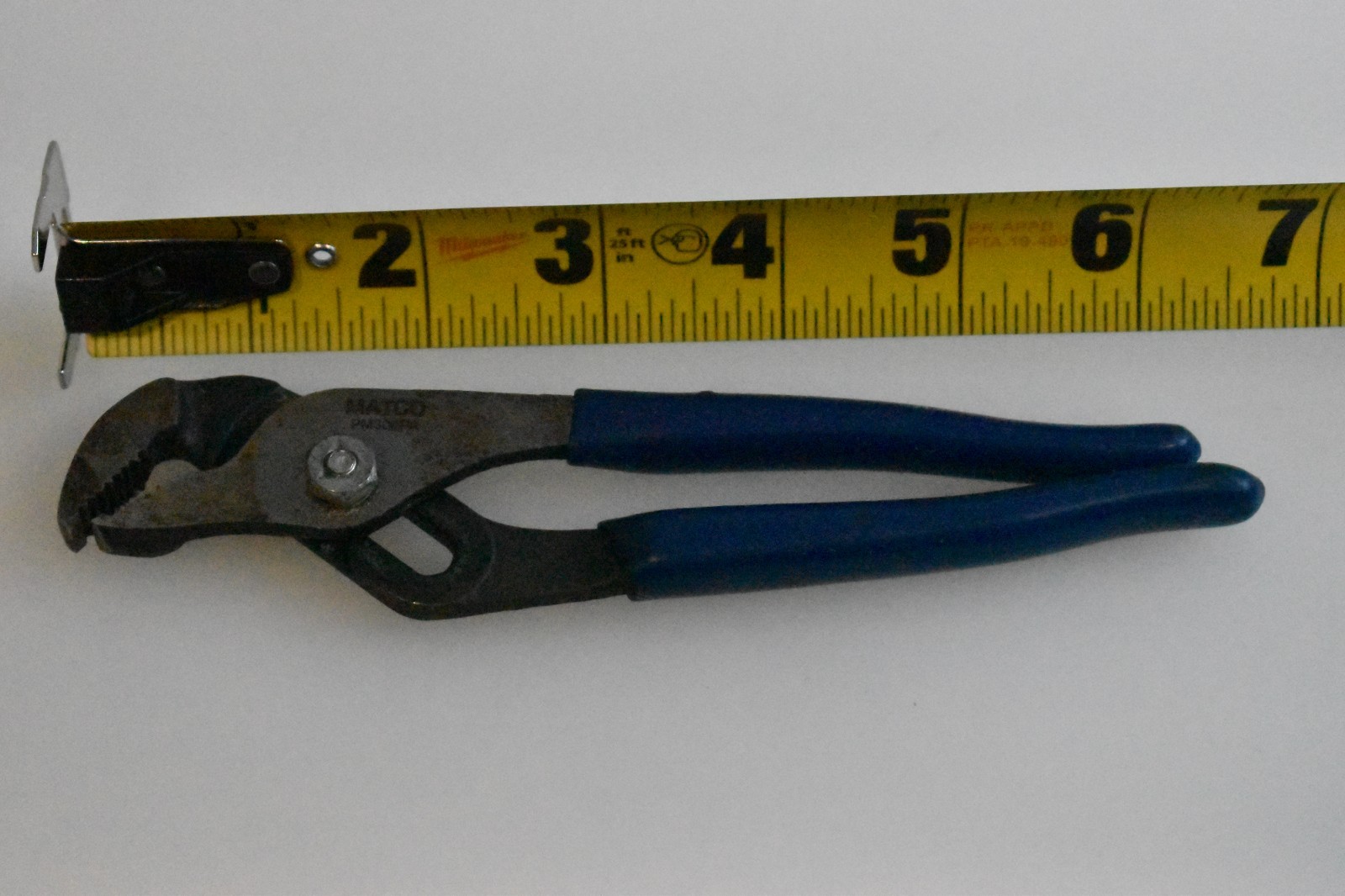 Matco Tools PM306PA 6-1/2″ Groove Joint Pliers Blue Plastic Handle
