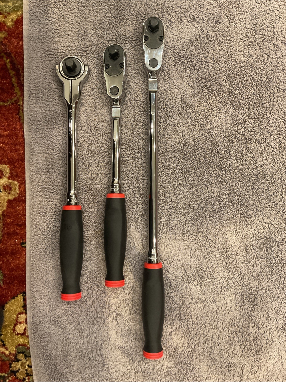 New In Box Snap On 203RT0480FR 3/8” Soft Grip Ratchets Set w/ PRO-FIT Foam NEW!