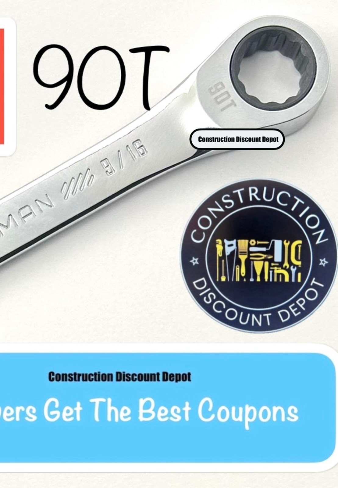 Craftsman 90T CMMT87237 9/16″ In SAE Combination Ratcheting Wrench 12 Point