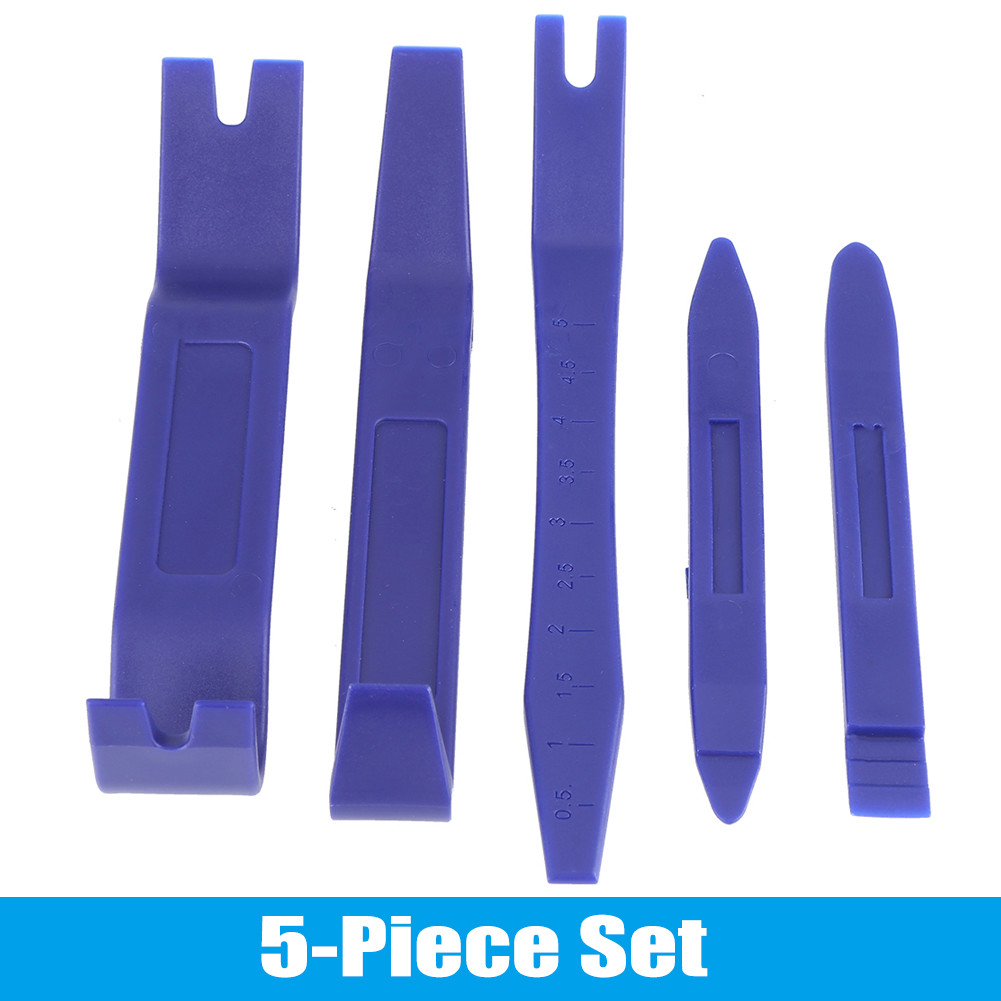 5x Car Door Nylon Trim Panel Dash Installation Removal Repair Pry Tool Kit Blue