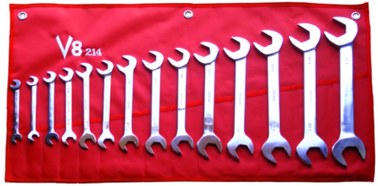 ANGLE WRENCH 14 PCS SET SIZE 3/8″ TO 1-1/4″ 30 AND 60 DEGREE ANGLE V8 214