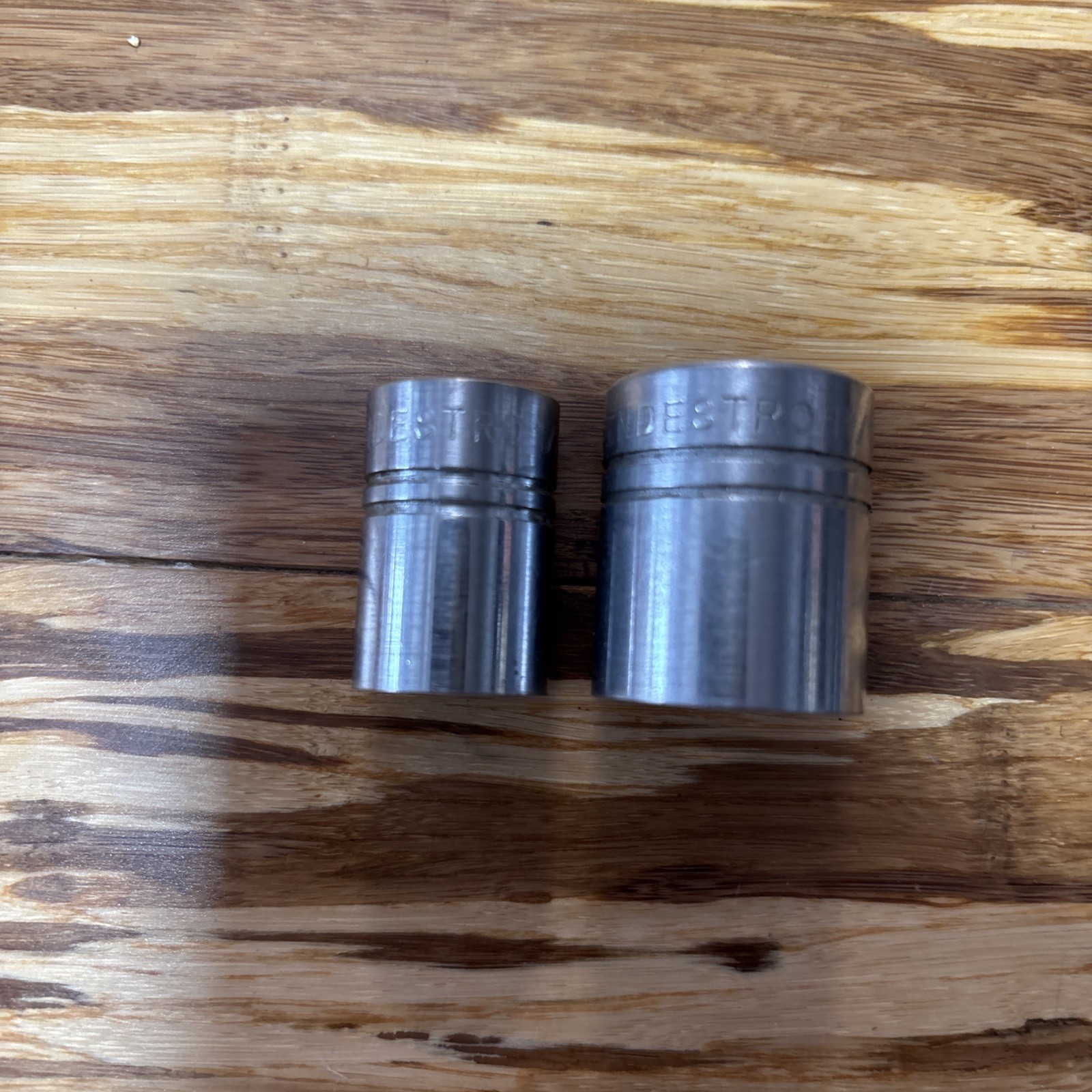 Two Vintage 3/8” Drive Indestro Sockets 1/2” And 11/16”