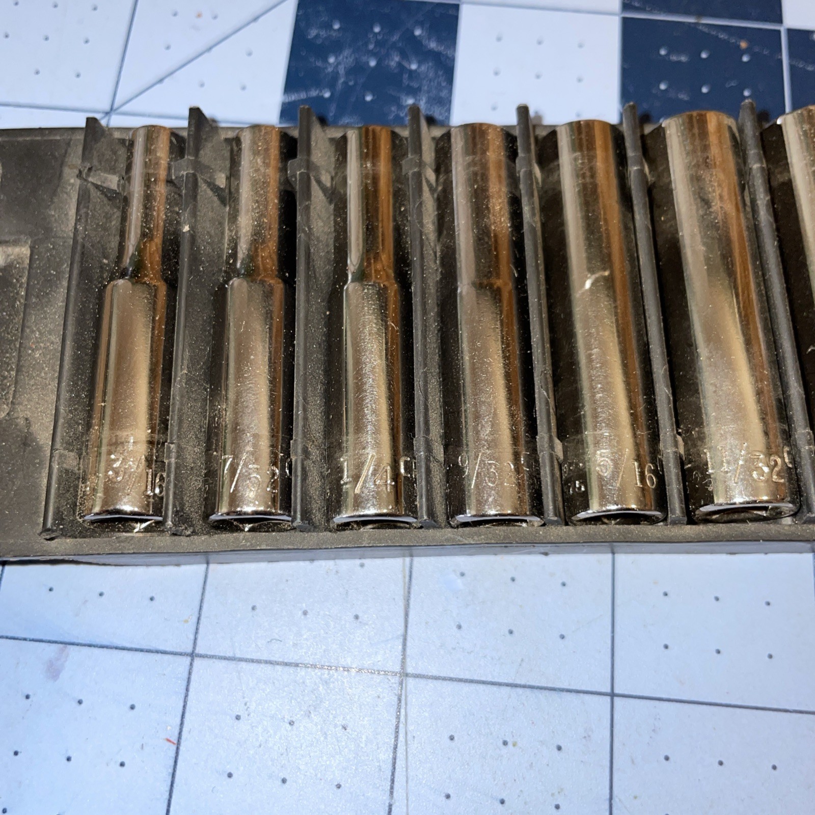 Craftsman USA 934434 1/4 Drive 6pt Deep SAE Sockets G 1 Series with OEM Read