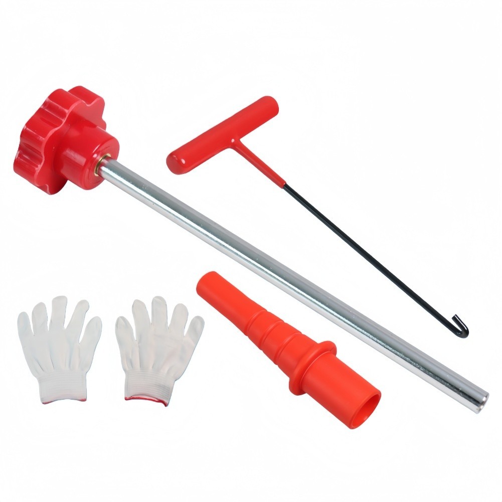 Tire Valve Tool Kit Plastic Metal Construction T Handle Anti Slip Grip