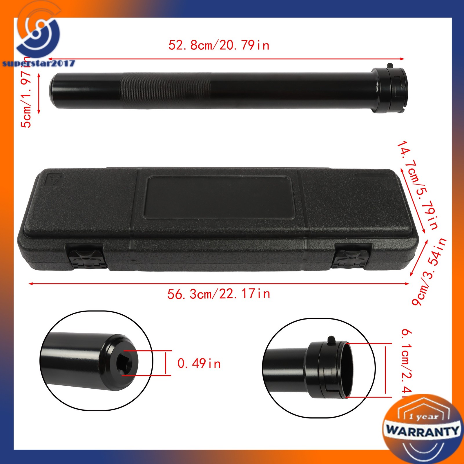 13pc New Inner Tie Rod Removal Installation Tool Set with 12 SAE Metric Adaptors