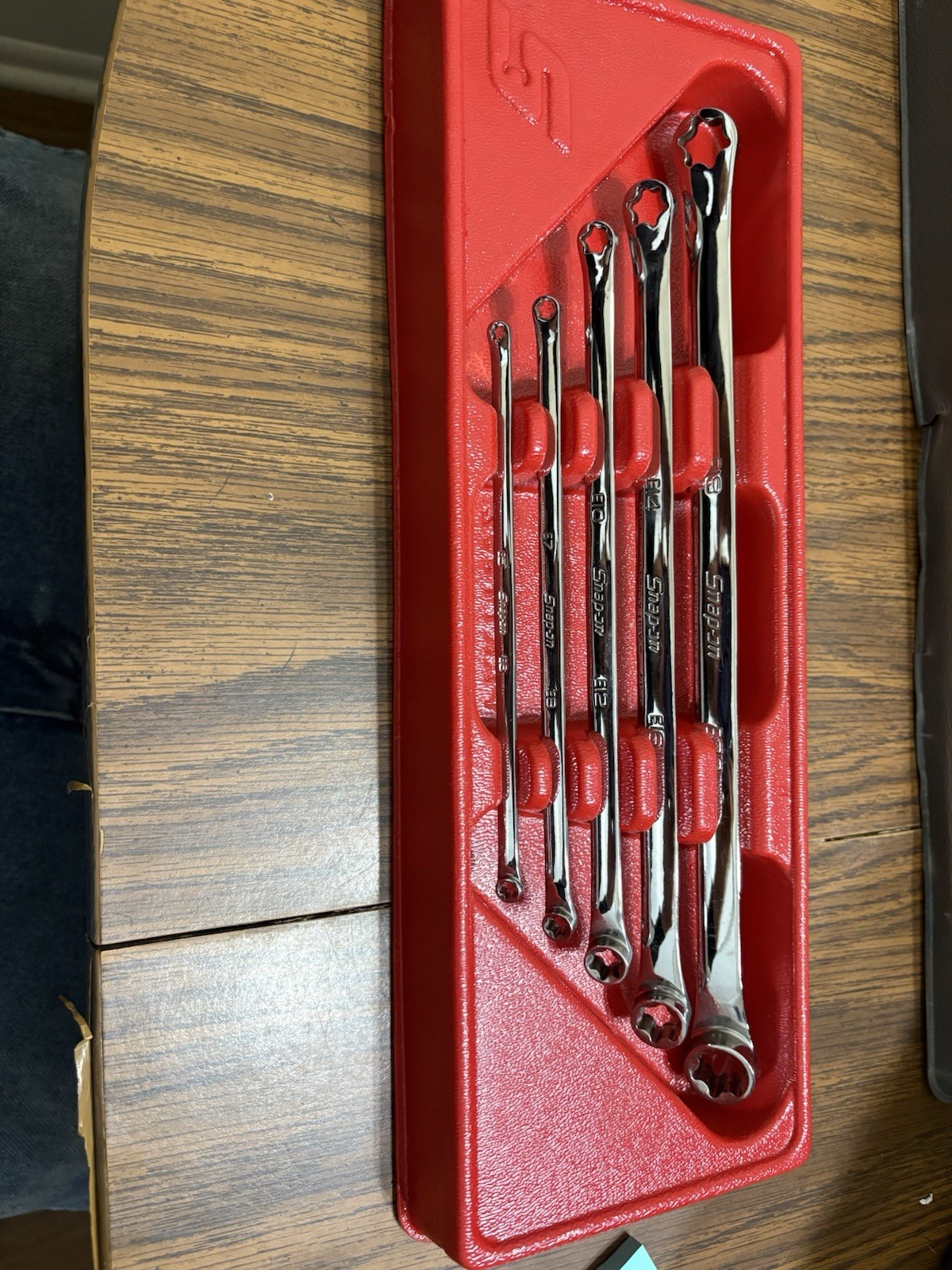 Snap-on 5 Pc TORX Long 10° Offset Box Wrench Set (E5-E20) New