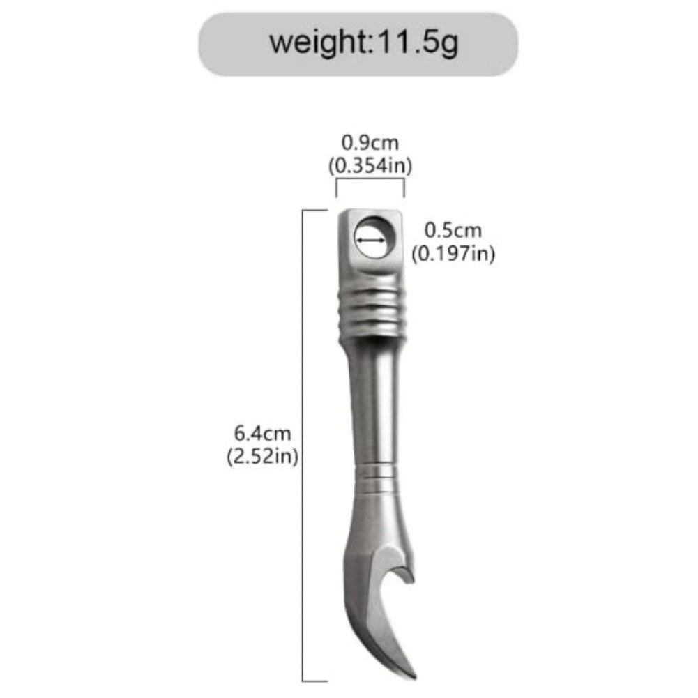 Titanium for crowbar Keychain for multi Functional Compact EDC Bottle Opener Pry