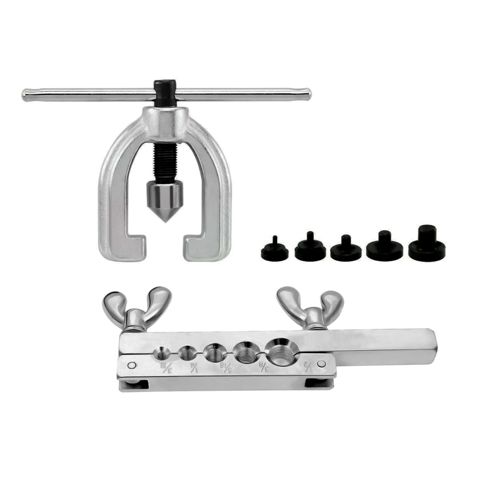 Double Flaring Copper Aluminum Soft Steel Brake Line & Brass Tubing Tool Kit