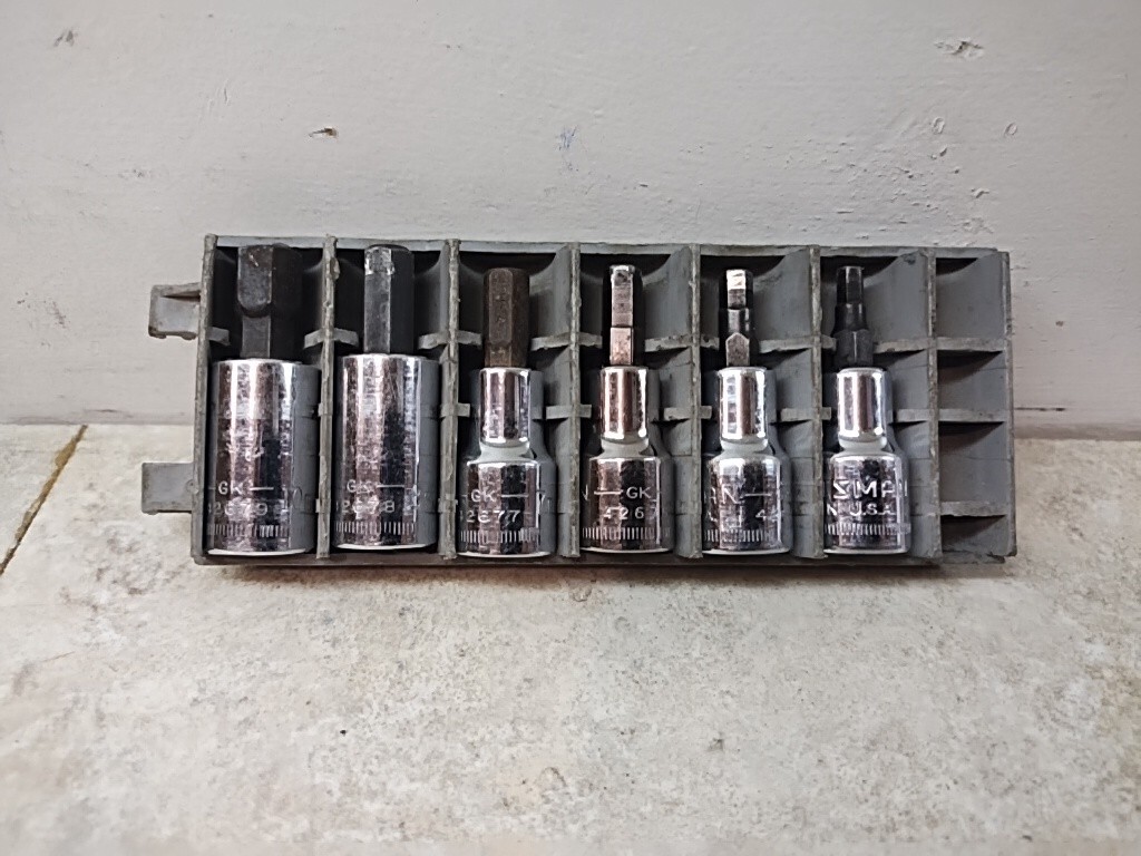 Craftsman 6 Pc. «GK» Metric Hex Bit Driver Socket 3/8″ Drive USA