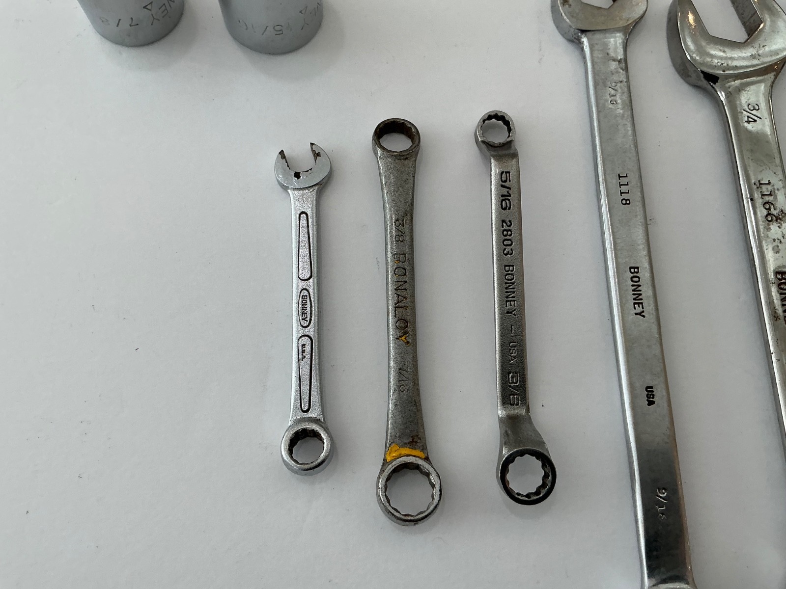 Asst. Bonney wrenches & sockets 8 pieces USA made all for $40