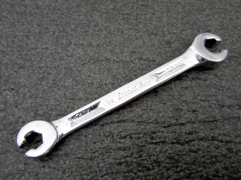 Vintage Snap-on 1/4″ x 5/16″ Flare Line Wrench RXH810S Underline USA 🇺🇸