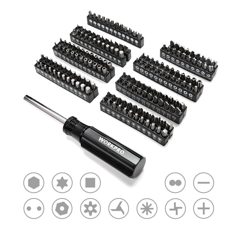 WORKPRO 450Piece Drive Socket Set 1/2″ 1/4″ 3/8″ Drive Ratchet Wrench SAE/METRIC
