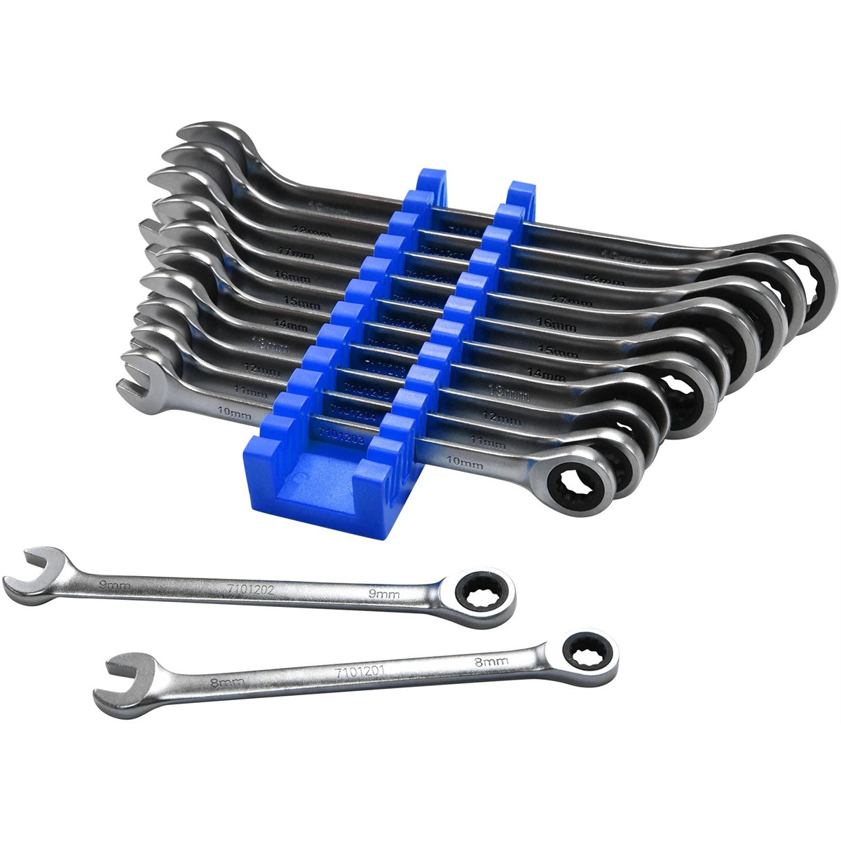 Astro Pneumatic 71012 Super Thin Razor Ratcheting Wrench Set 12 Piece 8 to 19mm