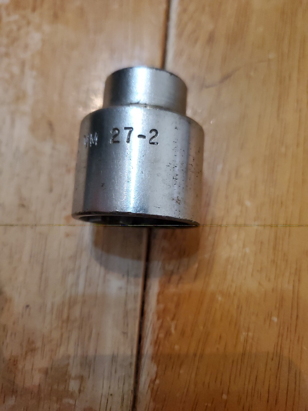Mac Tools Sabina Vintage 1/2″ Drive 27MM 12PT Shallow Chrome Socket USA VM27-2