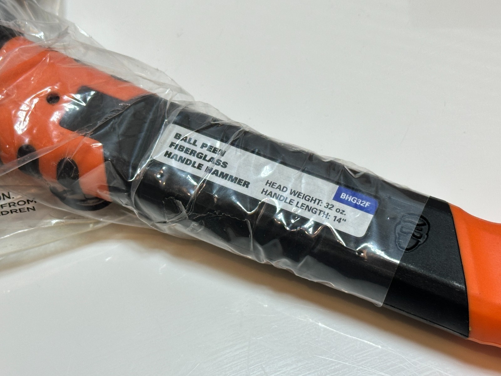 NEW Matco Tools 32 Oz Ball Peen Hammer With ORANGE Fiberglass Grip Handle