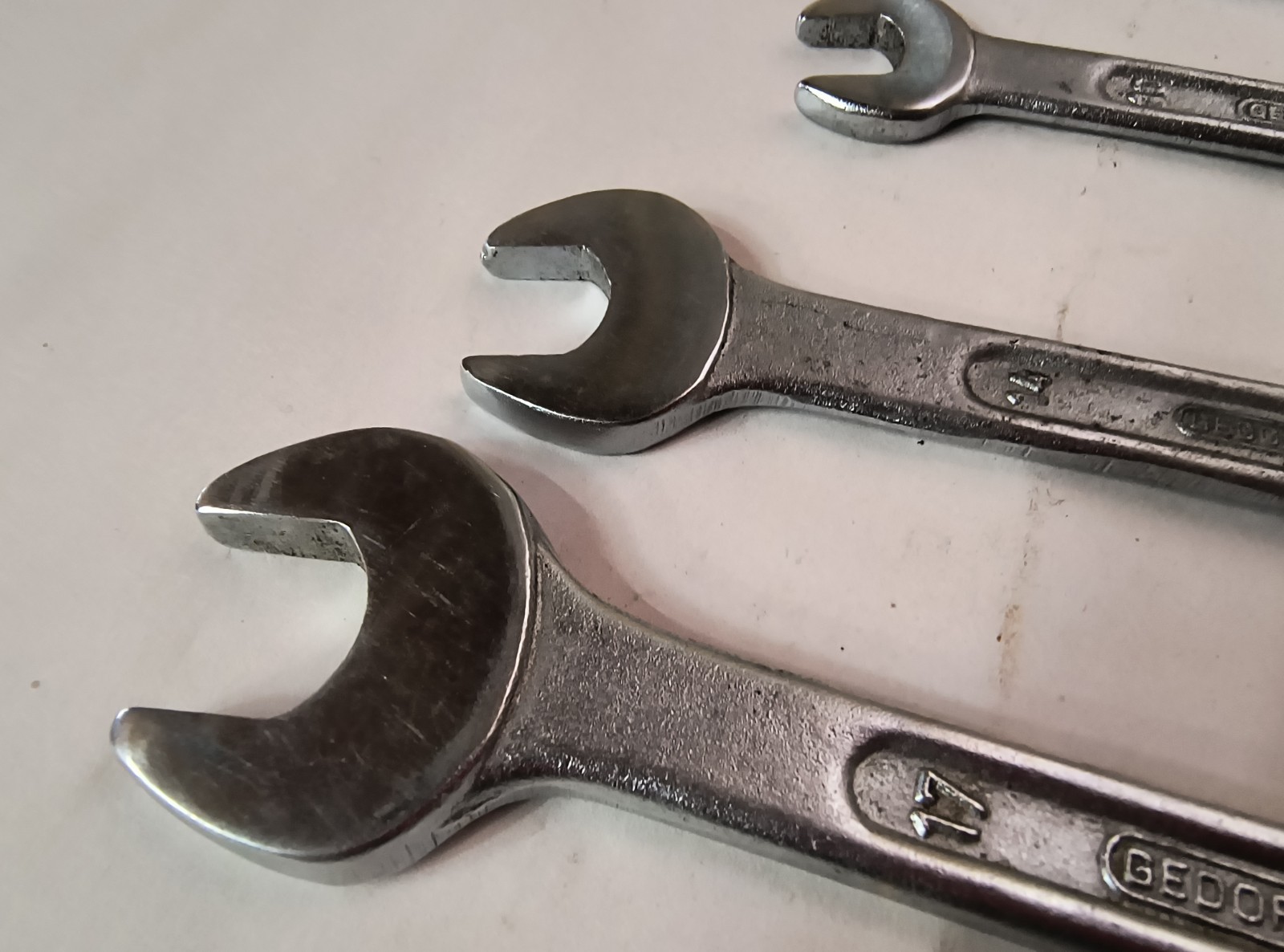 4 Vintage Gedore No. 14 Combination Metric Wrenches 8mm 10mm 14mm 17mm