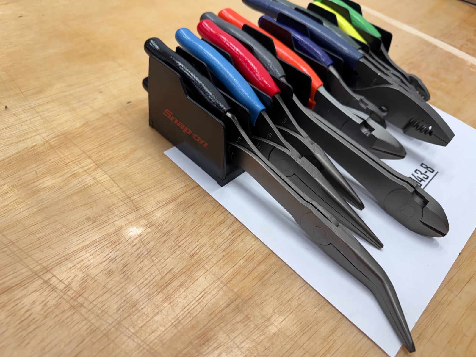 Snap-On Tools USA NEW 10pc MULTI-COLOR Soft Grip Assorted Plier Rack Set