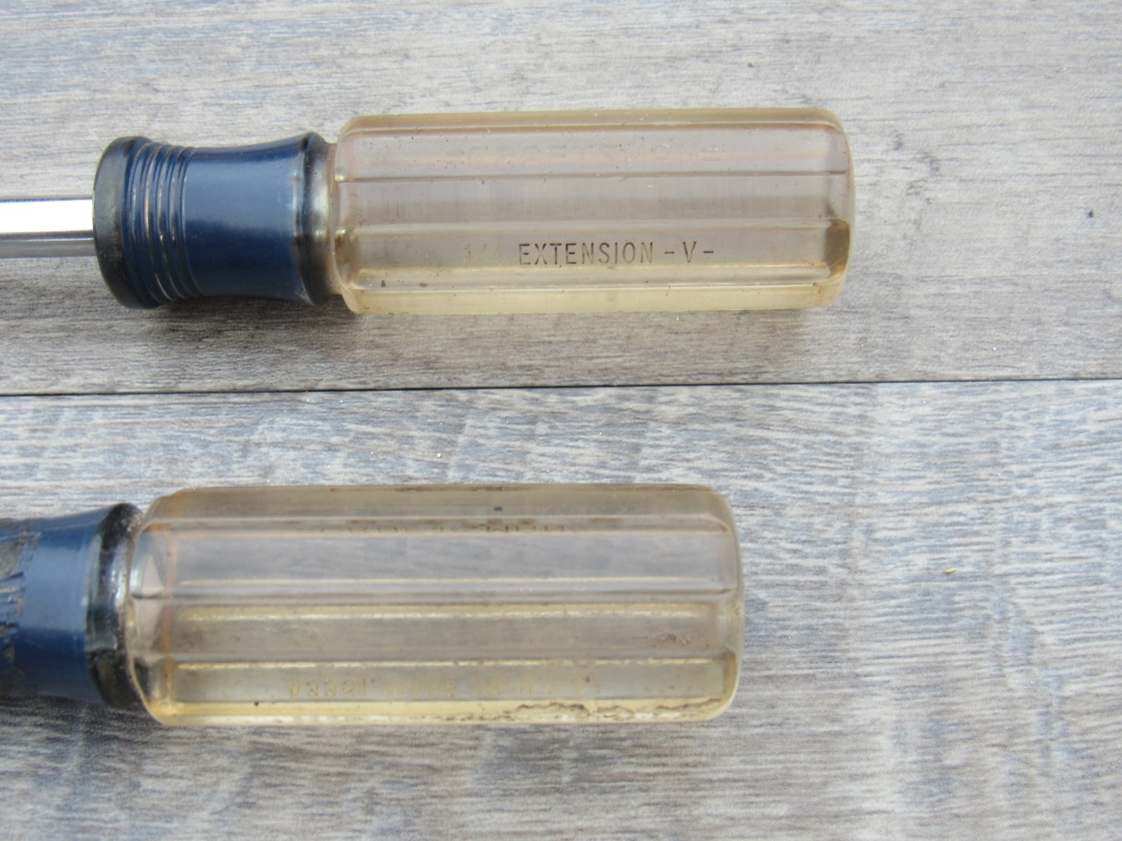 CRAFTSMAN 1/4” DRIVE SOCKET DRIVER EXTENSION 43372 STD 43351 SHORT CLEAR HANDLE