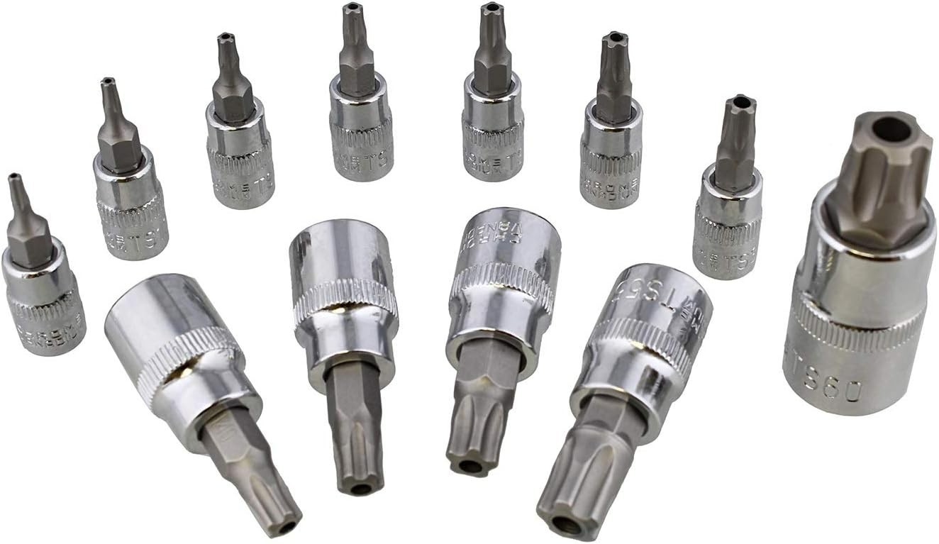 Precision Torx Plus Socket Set – 12 Tamper Proof Bits for Euro & Japanese Cars