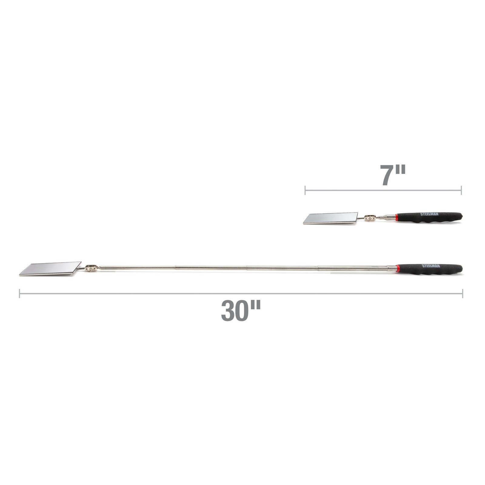 Steelman 30 in. Telescoping Inspection Tool with 2 in. x 3.5 in. Mirror 41817