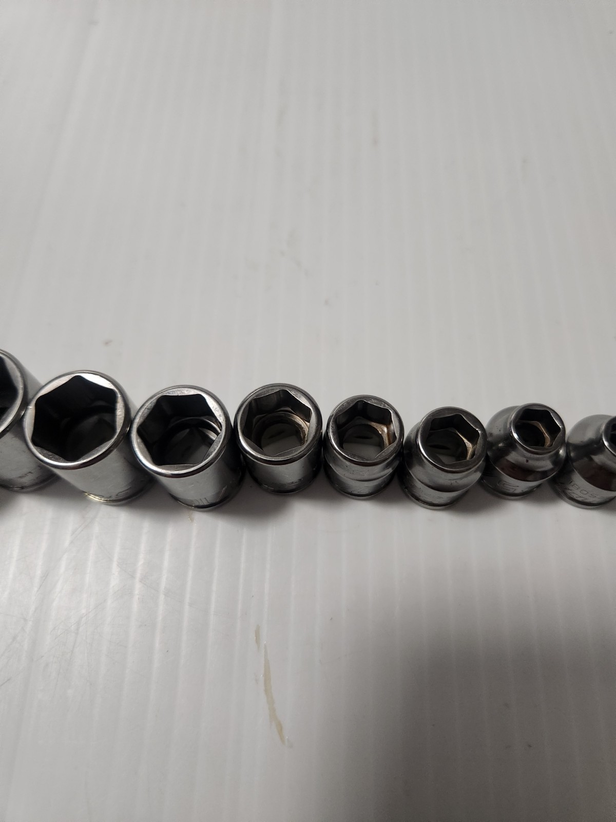 Snap-on 11pc 3/8 SAE Drive Shallow Flank Drive Socket Set 211FSY New