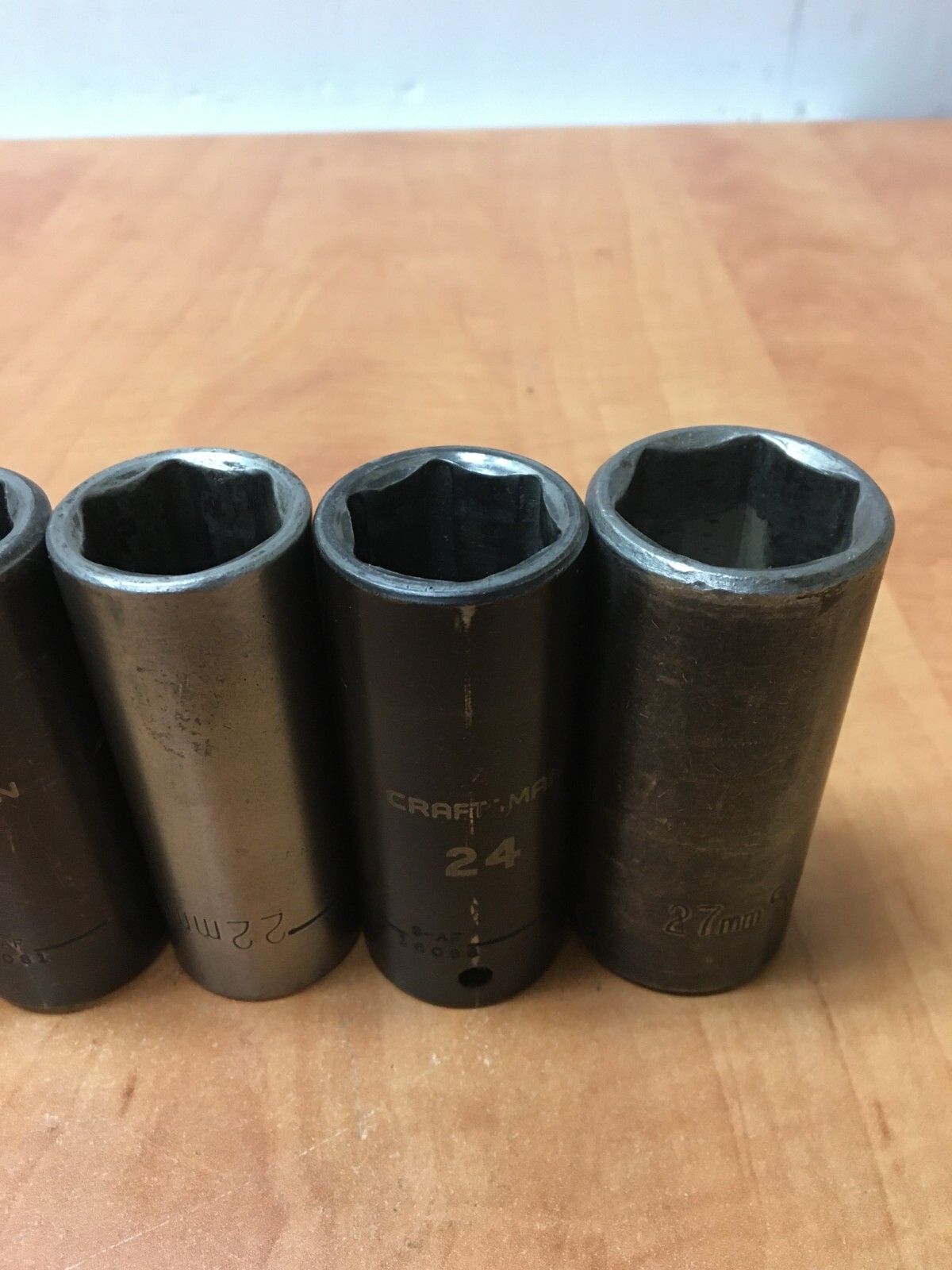 CRAFTSMAN 1/2″ DR METRIC DEEP IMPACT SOCKET SET 13 14 15 17 18 19 21 22 24 27mm