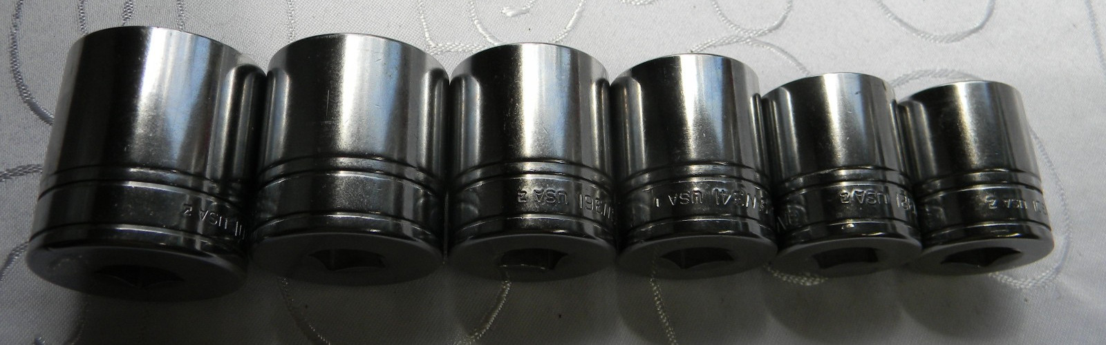 SNAP-ON 1/2″ DRIVE 6PC SAE 12PT SHALLOW SOCKET SET 15/16″-1-1/4″ #SW301-#SW401