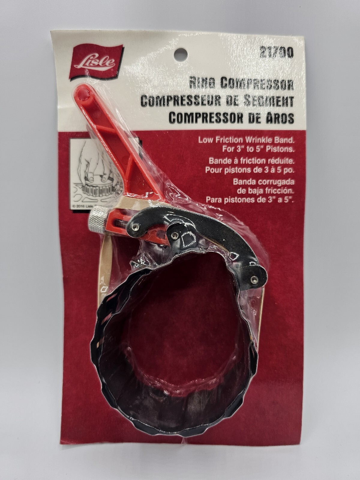 Lisle 21700 Wrinkle Band Ring Compressor For 3″ To 5″ Pistons