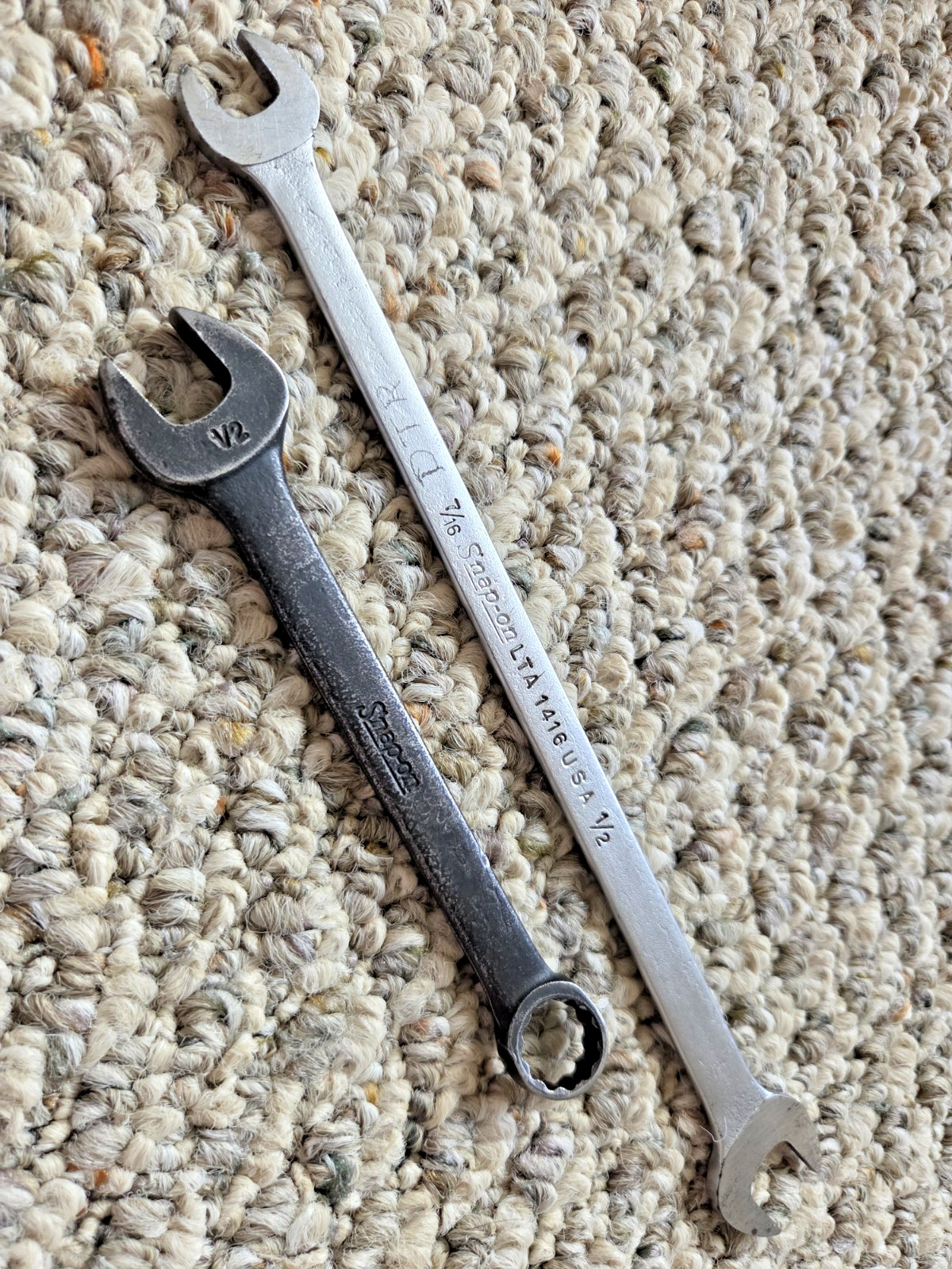 Vintage Snap-On Wrench Lot of 2 Wrenches 1/2″ 7/16″ SAE LTA 1416