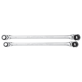 2 Pc. X-Long Ratcheting Wrench Set 4 Metric Sizes PLT-99652 Brand New!