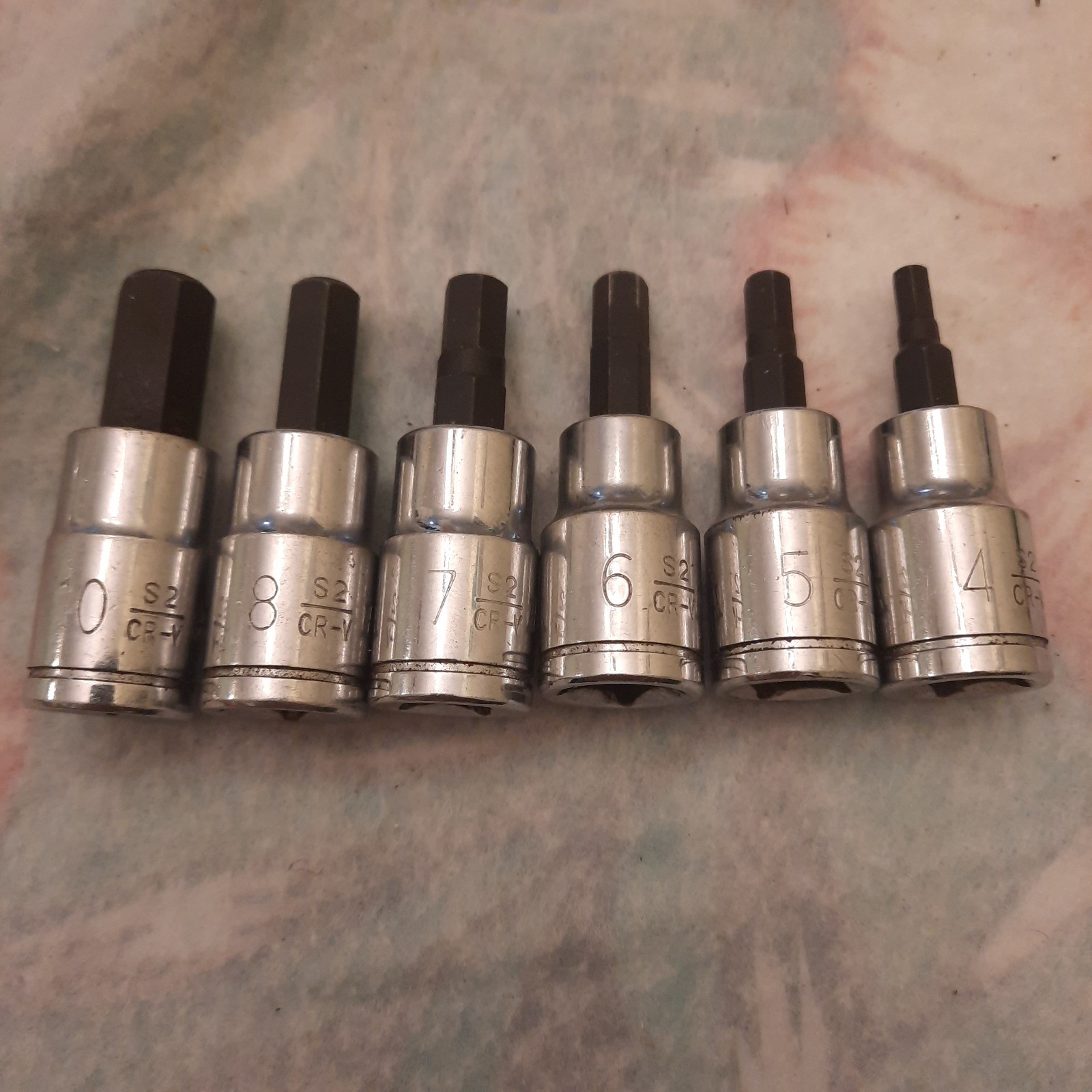 Pittsburgh 3/8 Dr Metric Hex Socket Set 6 Pc. 10, 8, 7, 6, 5, & 4 mm.