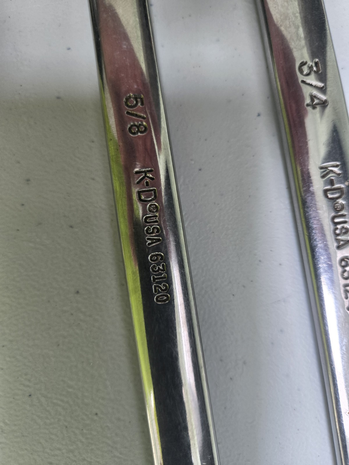 Lot of 6 K-D USA Made Combination Wrench Polished KD Large 1″ to 5/8″