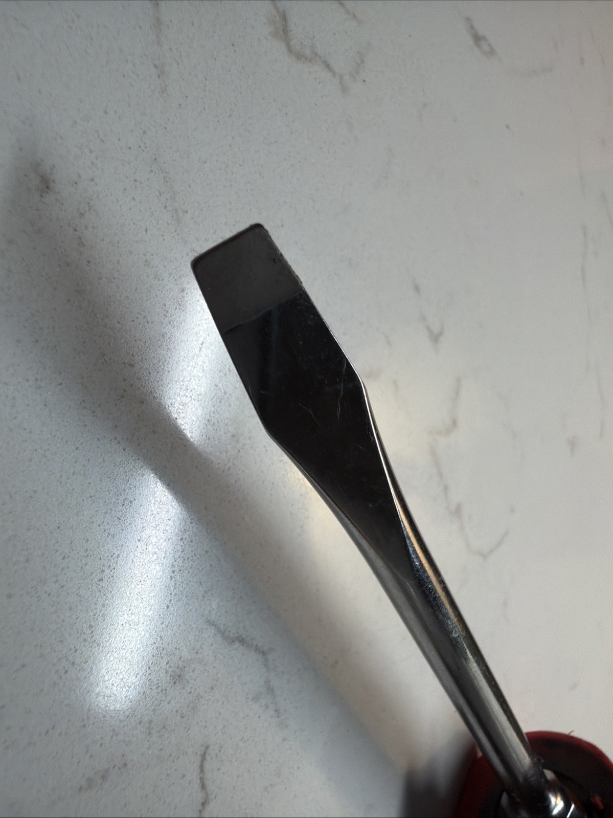 Snap On Tools 1/4″ Flat Head Screwdriver SHD2 Slotted Grip Red Gray USA
