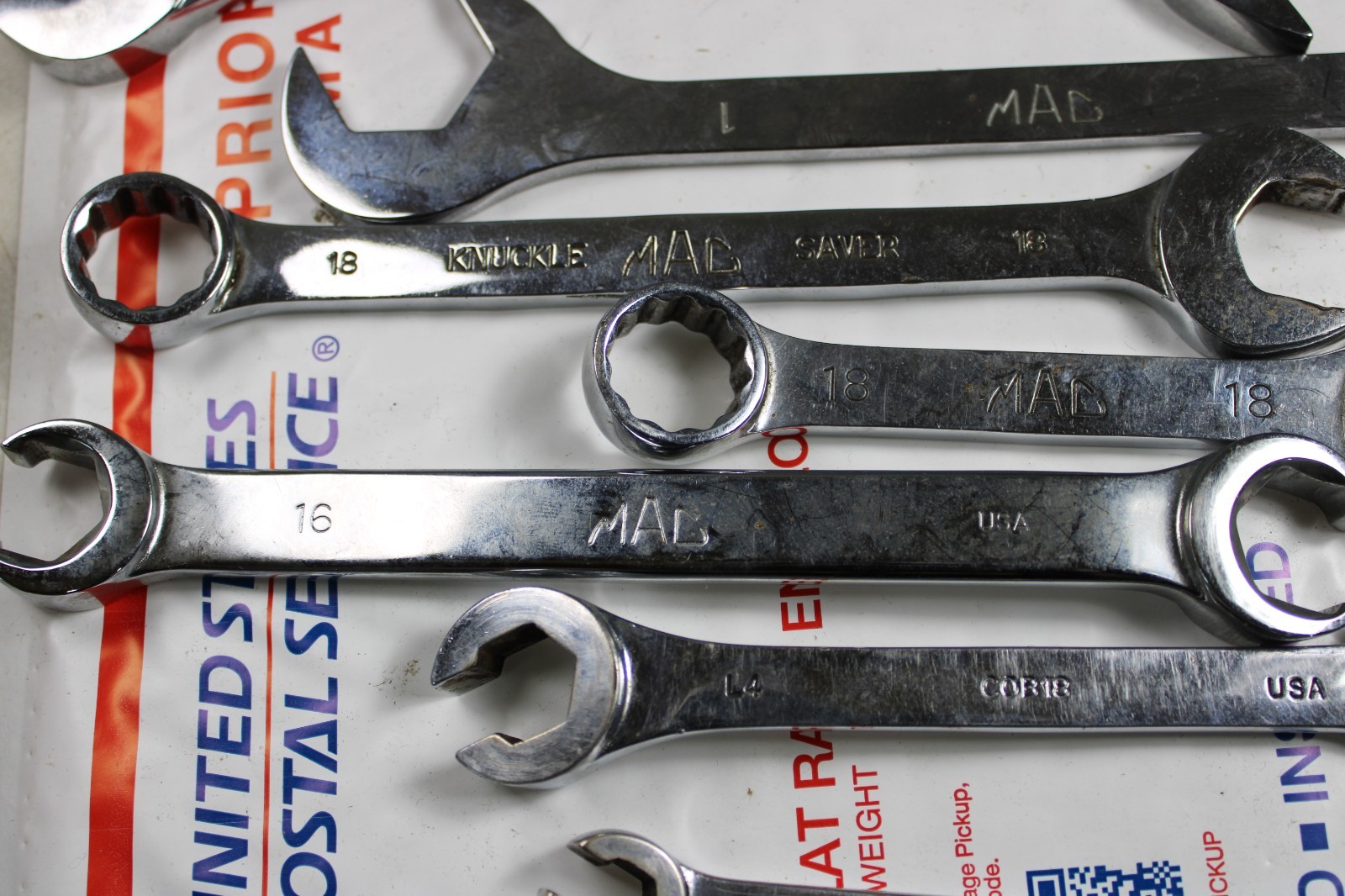 MAC Metric and sae short open end box end 12 pt Line/Flare Nut Wrenches Lot Of 7