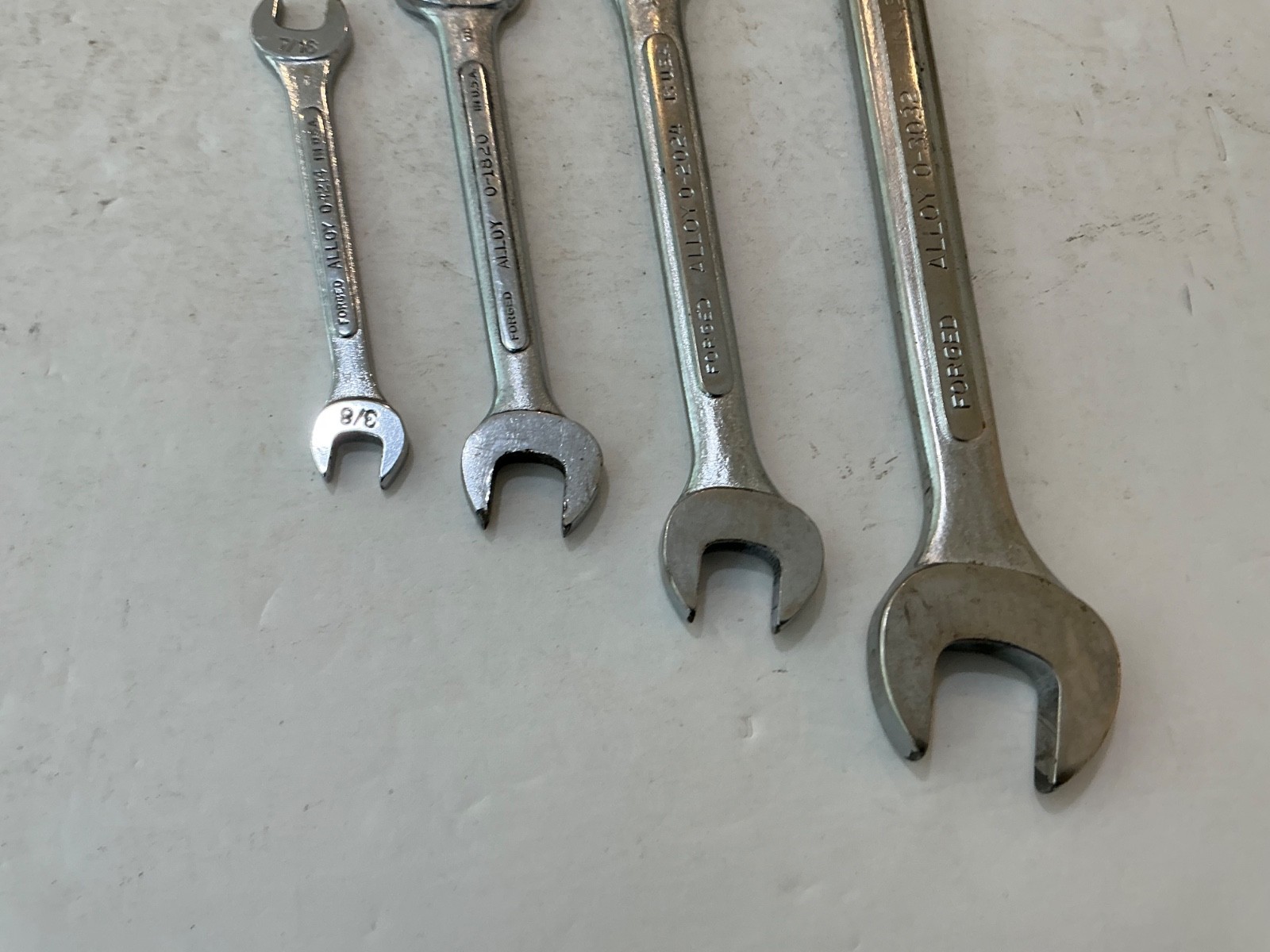 S-K 4 pc Alloy open end wrench set 3/8″-1″ made in USA