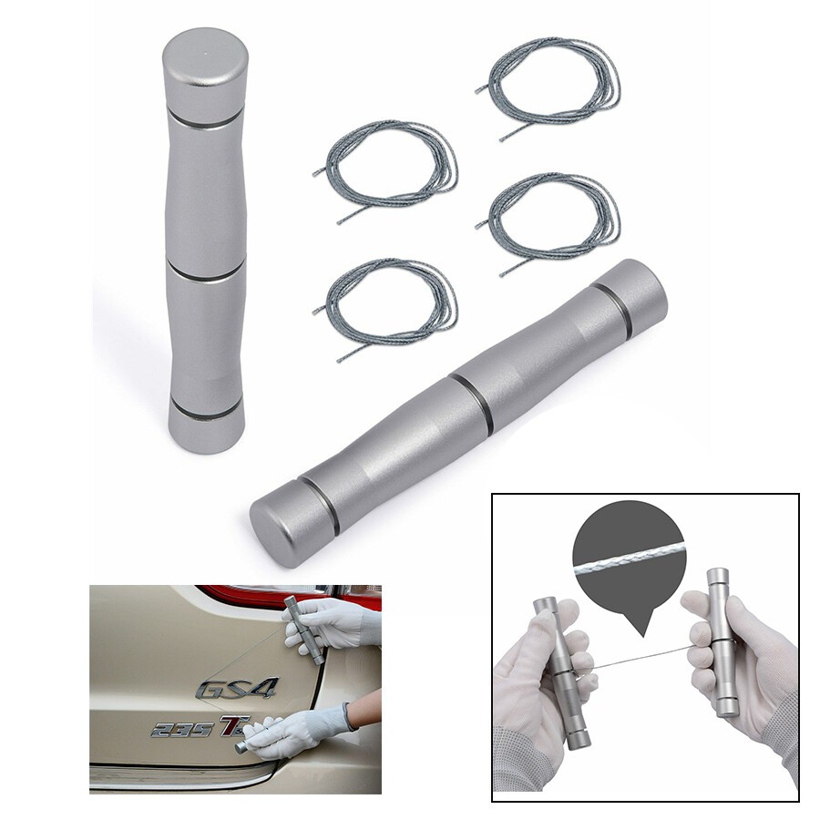 Car Emblem Logo Removal Tool Body Stickers Glue Cleaning Tool Handle PE Line Kit