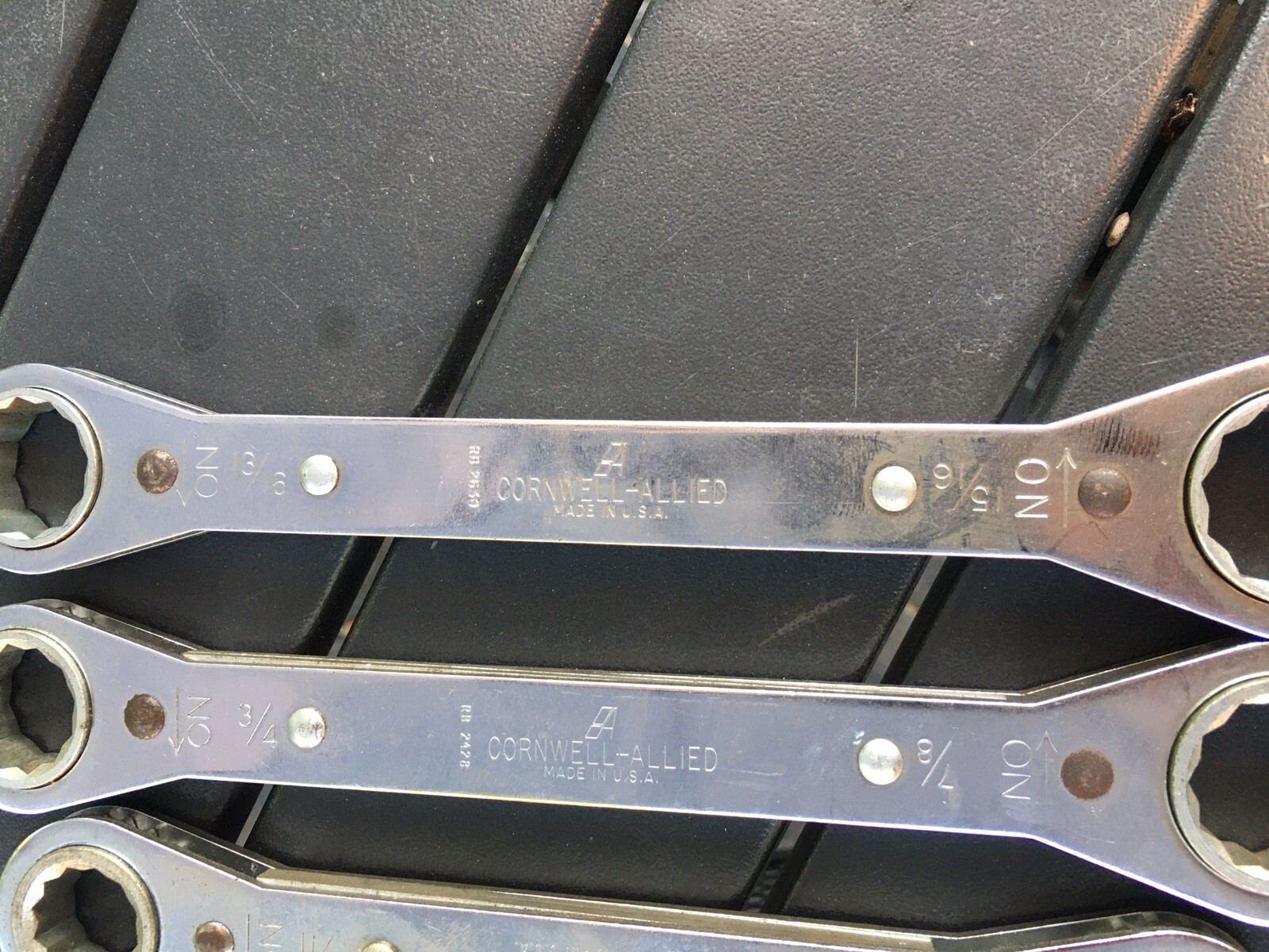 Cornwell Allied Made in USA set of 6 Standard SAE Ratchet Box wrench Mechanic