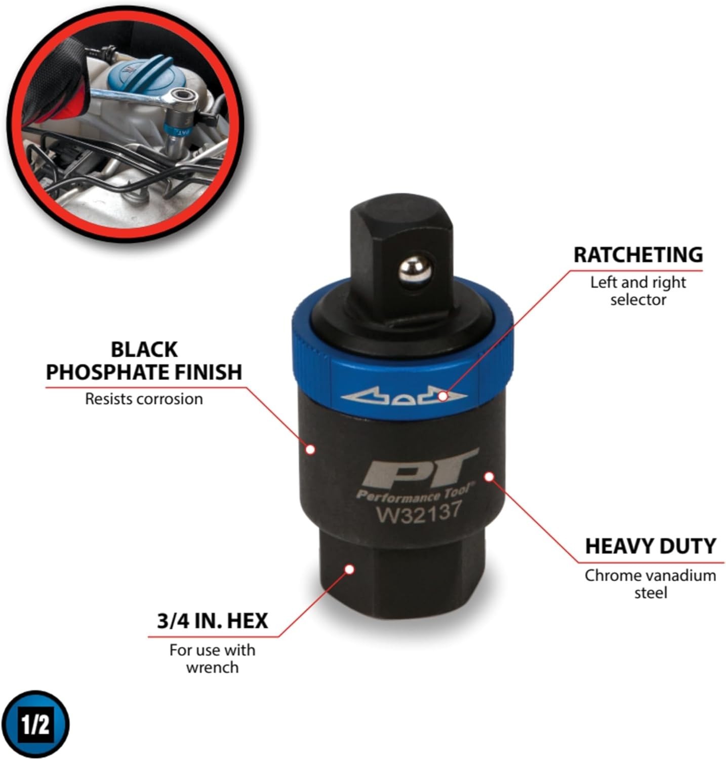 Durable Ratcheting Adapter – Converts Bar into Powerful Ratchet for Mechanics