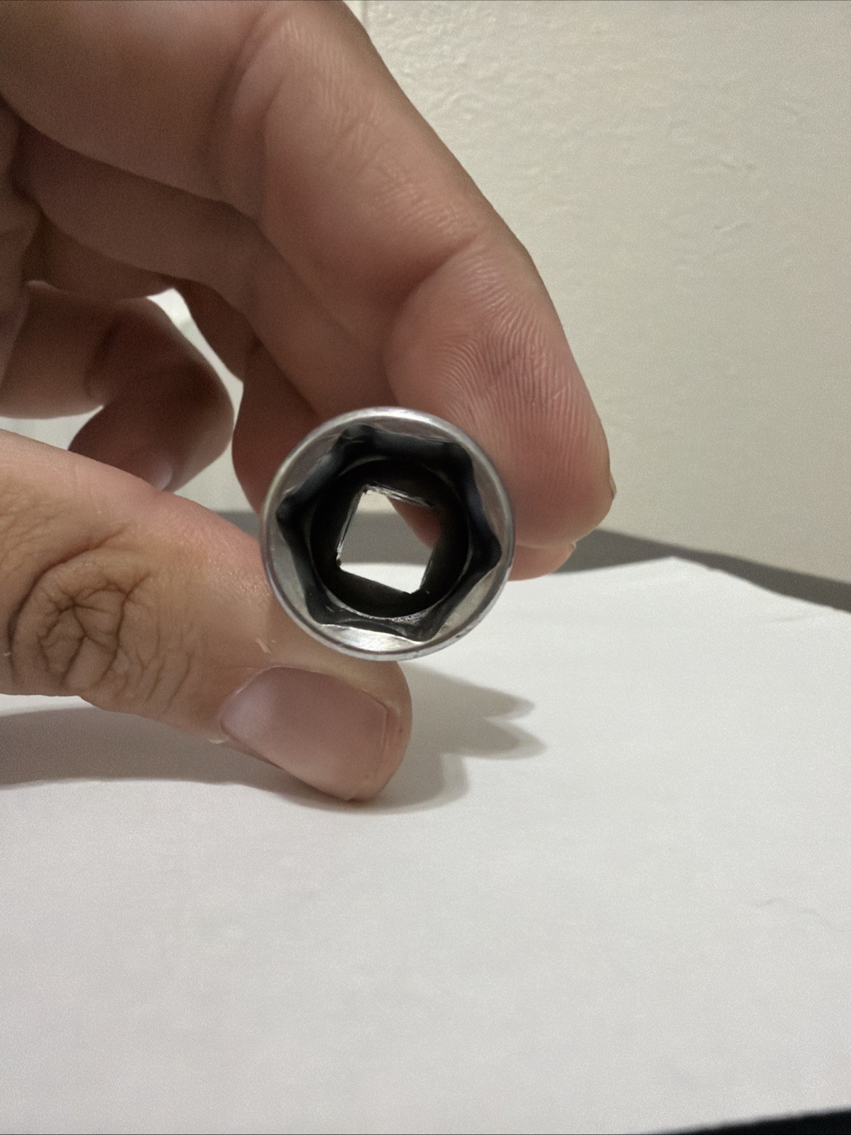 Snap On Tools FS201 3/8 Dr 6Pt SAE 5/8 Flank Dr Shallow Chrome Socket USA