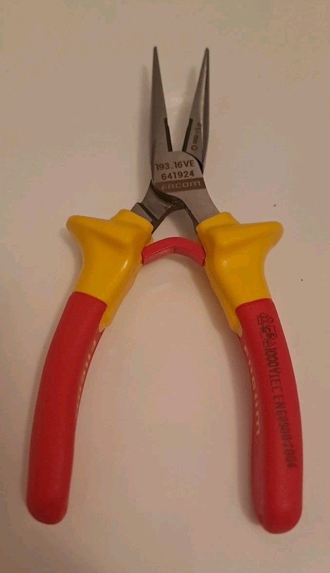 Facom 193.16VE Long Half-Round Nose Pliers