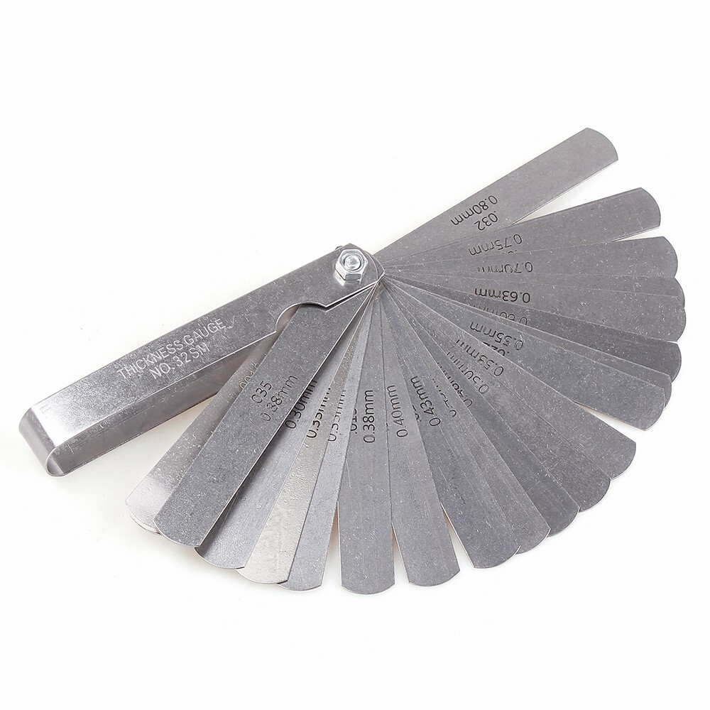 Spark Plug Gap Tool & 32 Blades Metric Feeler Gauge Gap Filler Measuring Tools