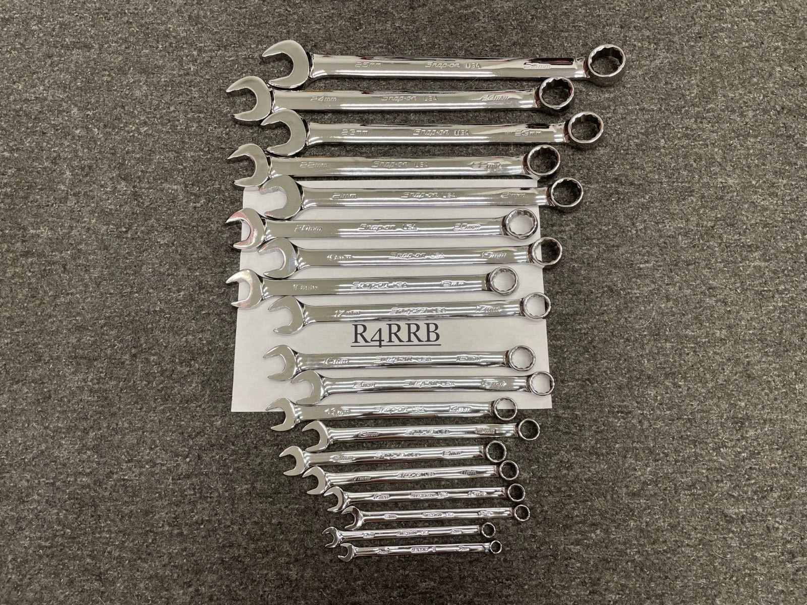 Snap-on Tools USA NEW 19pc METRIC Flank Drive Plus Combo MASTER Wrench Set